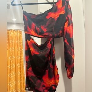 Runaway the label karma flame mini dress